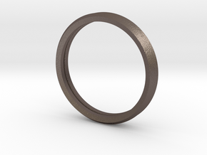 Penta Double Ring by V DESIGN LAB in Polished Bronzed-Silver Steel