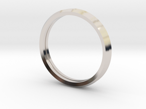 Penta Double Ring by V DESIGN LAB in Rhodium Plated Brass