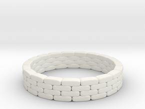 Sandbag Ring 1/76 in White Natural Versatile Plastic