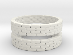 Sandbag Ring (x2) 1/160 in White Natural Versatile Plastic