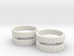 Sandbag Ring (x4) 1/200 in White Natural Versatile Plastic