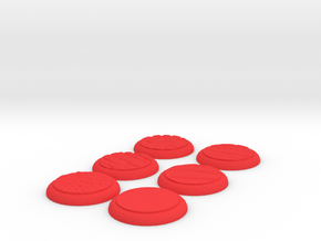 set of wargaming 30mm based in Red Processed Versatile Plastic