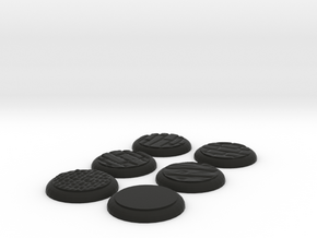 set of wargaming 30mm based in Black Premium Versatile Plastic