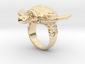 Turtle Ring in 14K Yellow Gold: 10 / 61.5