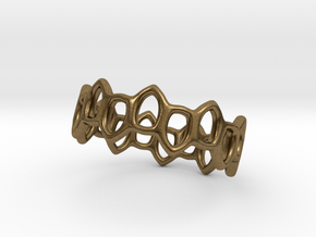 Offset Links ring in Natural Bronze