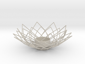 Wire Lotus Tealight Holder in Natural Sandstone