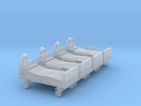 Hospital Bed 01. N Scale (1:160) in Smooth Fine Detail Plastic