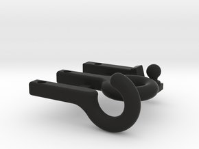 SCX24 hitch set: ball, strap and loop in Black Natural Versatile Plastic
