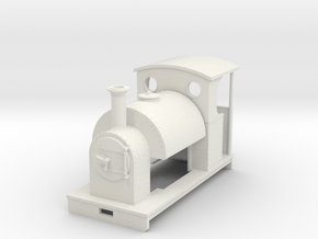 1:35 saddle tank loco open backed cab in White Natural Versatile Plastic