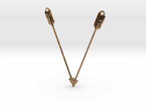 Archer Valentine Pendant in Natural Brass