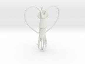 Squid Heart in White Natural Versatile Plastic