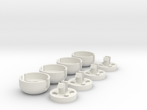 Headphone Router Buttons in White Natural Versatile Plastic