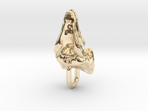 Eel Skull Charm in 14k Gold Plated Brass