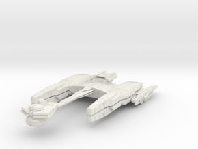 Klingon Sarcophagus MK3  BattleShip in White Natural Versatile Plastic