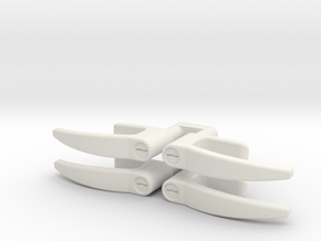 EC135 Door Handles 1/8 in White Natural Versatile Plastic