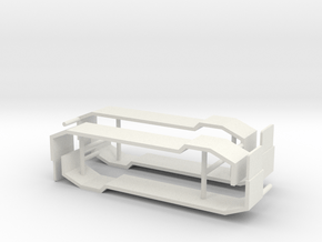 1/64th Triaxle Fenders with lift axle hump (2) in White Natural Versatile Plastic