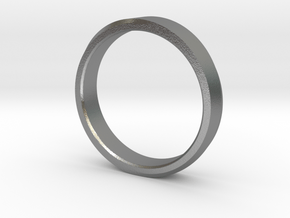 Surface Twist Ring in Natural Silver: 5 / 49