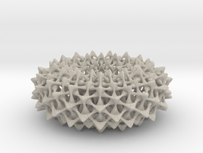 Hexagon Weave on Torus in Natural Sandstone