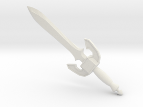 Warduke Sword in White Natural Versatile Plastic