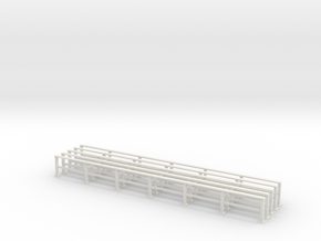 '1-50 Scale' - Guardrail in White Natural Versatile Plastic