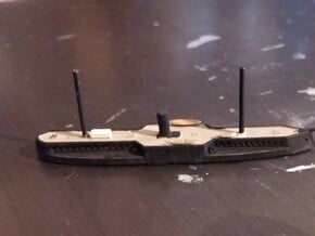 1/1250 Fethi Bulend Class Ironclad in Smooth Fine Detail Plastic