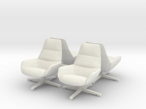 Chair 08. 1:48 Scale in White Natural Versatile Plastic