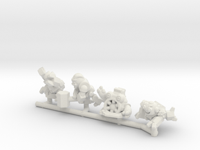 Siege Scraplets - Team A in White Natural Versatile Plastic: Small