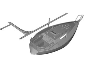 HObat30 - Sailboat in Tan Fine Detail Plastic
