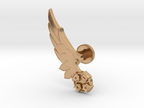 Winged D-pad Cufflink in Polished Bronze