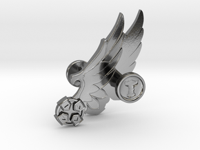 Winged D-pad Cufflinks  in Polished Silver