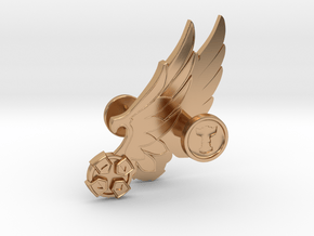 Winged D-pad Cufflinks  in Polished Bronze