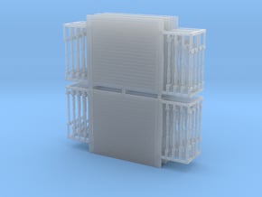 1/87 H0 Verbaukästen/Verbauboxen 4 St. 3,0x2,6m (l in Tan Fine Detail Plastic