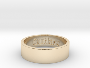 Outlaw Mens Ring Size 13 (Engraved Inside) in 14K Yellow Gold