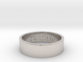 Outlaw Mens Ring Size 13 (Engraved Inside) in Platinum