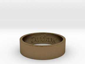 Outlaw Mens Ring Size 13 (Engraved Inside) in Natural Bronze