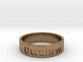 Outlaw Mens Ring 20.6mm Size11 in Natural Brass