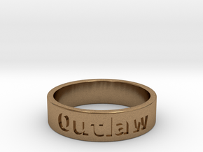 Outlaw Mens Ring 19.8mm Size10 in Natural Brass