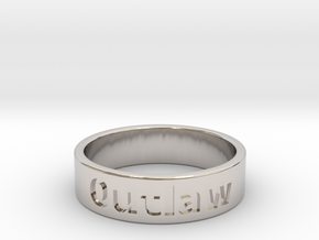 Outlaw Mens Ring 22.2mm Size13 in Platinum