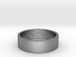 Outlaw Mens Ring Size 13 (Engraved Inside) in Natural Silver