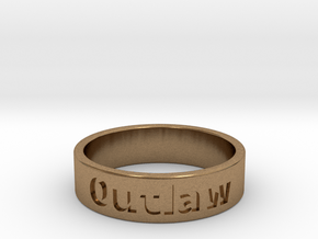 Outlaw Mens Ring 22.2mm Size13 in Natural Brass