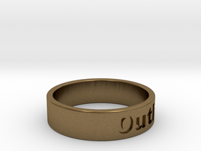 Outlaw Mens Ring 21.3mm Size12 in Natural Bronze