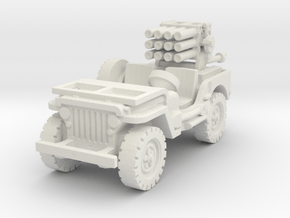 Jeep with 107mm MLR 1/72 in White Natural Versatile Plastic