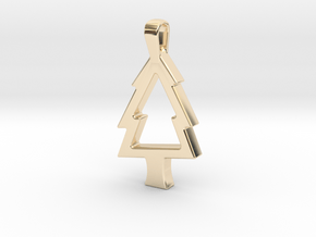 Elegant Christmas Tree in 14k Gold Plated Brass