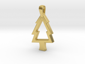 Elegant Christmas Tree in Polished Brass