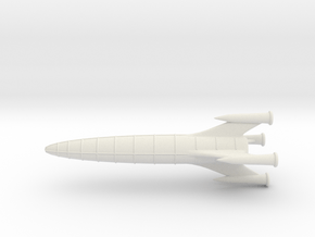 Retro Rocket 5 in White Natural Versatile Plastic