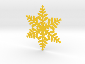 snowflake in Yellow Processed Versatile Plastic