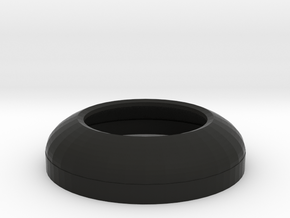 Low Profile Dome in Black Natural Versatile Plastic