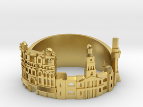 Sydney Skyline - Cityscape Ring in Polished Brass: 8 / 56.75