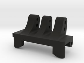 Rear Upper Link Riser-Narrow w/2 Vert Double Shear in Black Natural Versatile Plastic