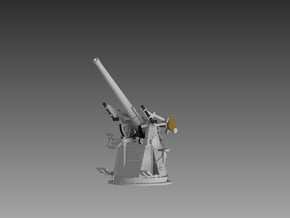 QF 3" 20 cwt AA Gun 1/48 in Tan Fine Detail Plastic
